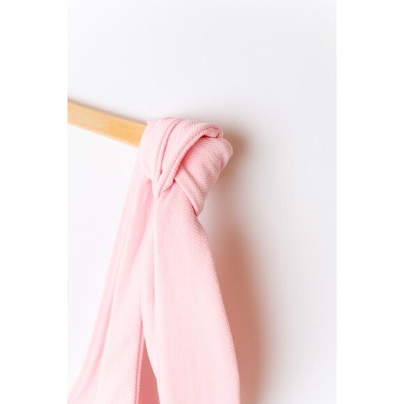 Show Me Your MuMu Bodysuit Women's L Size Light Pink Textured Thong Shoulder Tie - Picture 2 of 7